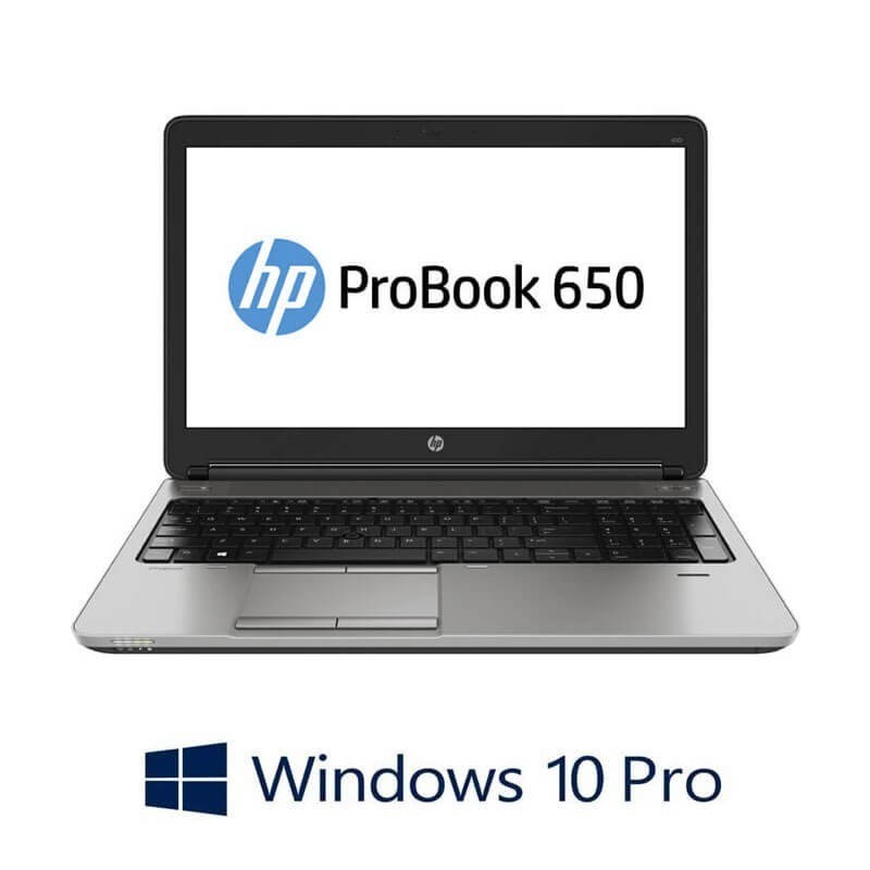 Laptop HP ProBook 650 G1, i5-4210M, 8GB DDR3, 15.6 inci Full HD, Win 10 Pro