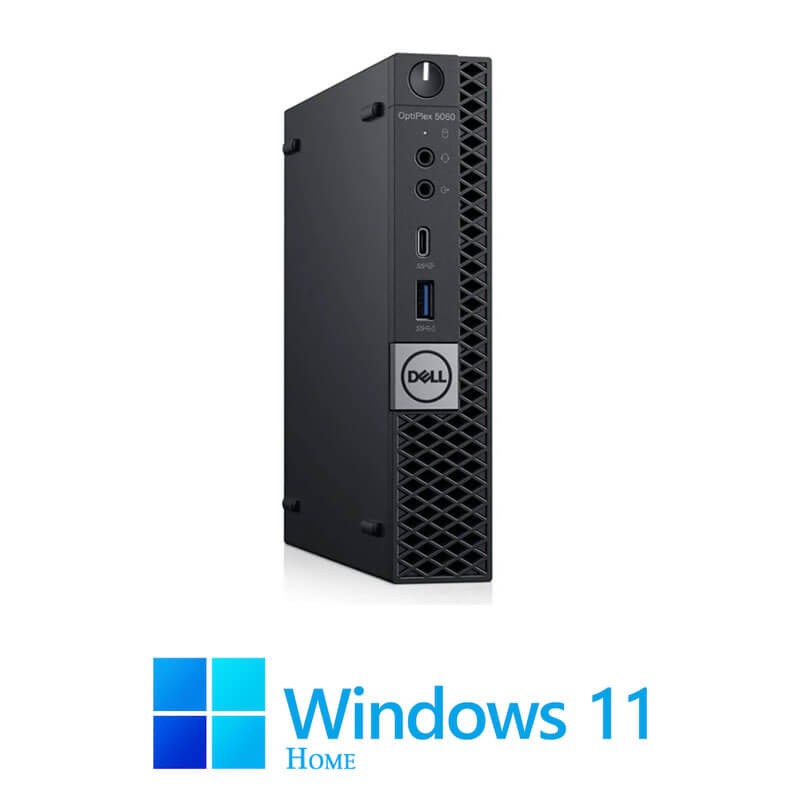 Mini Calculatoare Dell OptiPlex 5060, Hexa Core i7-8700T, 16GB DDR4, 256GB SSD, Win 11 Home