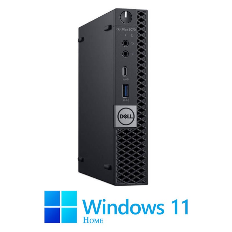 Mini Calculatoare Dell OptiPlex 5070, Hexa Core i5-9500T, 16GB DDR4, 256GB SSD, Win 11 Home