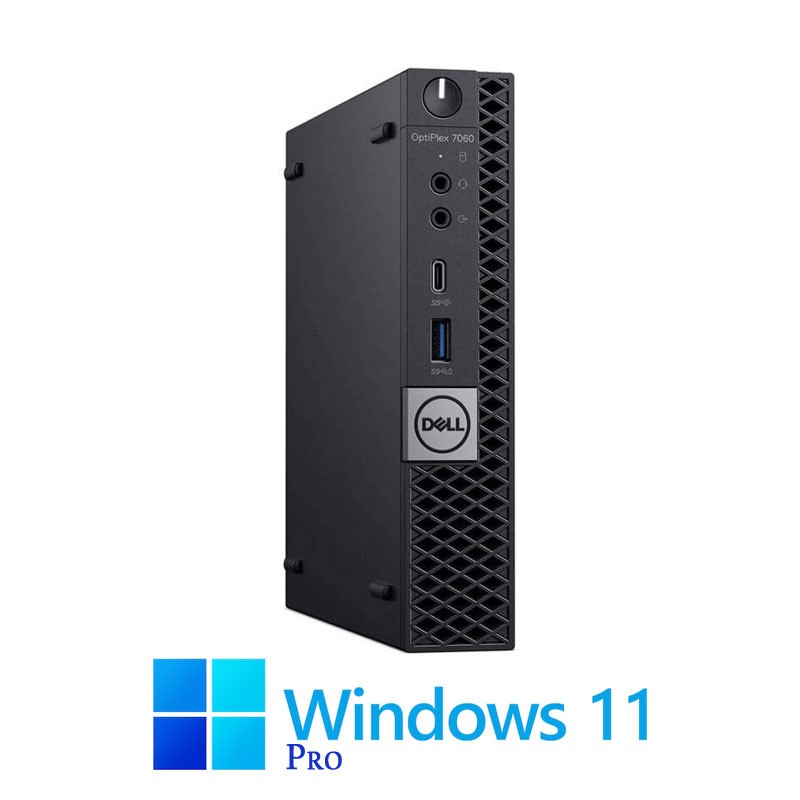Mini Calculatoare Dell OptiPlex 7060, Hexa Core i5-9500, 16GB DDR4, 256GB SSD, Win 11 Pro