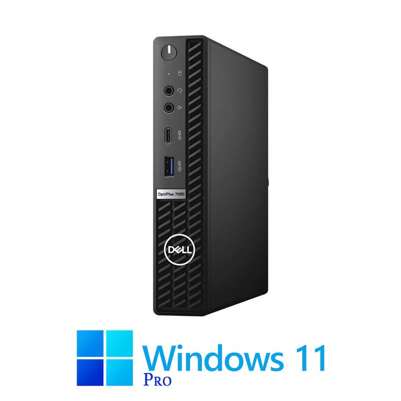 Mini Calculatoare Dell OptiPlex 7080, Hexa Core i5-10500T, 16GB DDR4, 256GB SSD, Win 11 Pro